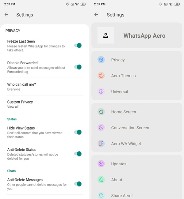 whatsapp aero apk